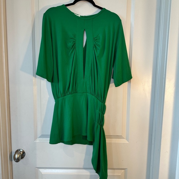 NEW Misile NYC Green Queen Of Morocco Asymmetrical Key Hole Front & Back Top, S - Picture 11 of 11